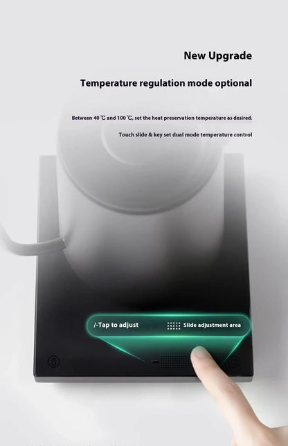 Timemore Fish Smart Electric Pour-Over Kettle 600ml — Temperature Control Coffee Pot for Hand Brew, 220V, Perfect Gift