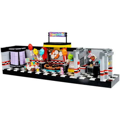 1388PCS Horror Game Building Block Set - City Dining Room & Bar Scene DIY Toy with Action Figures