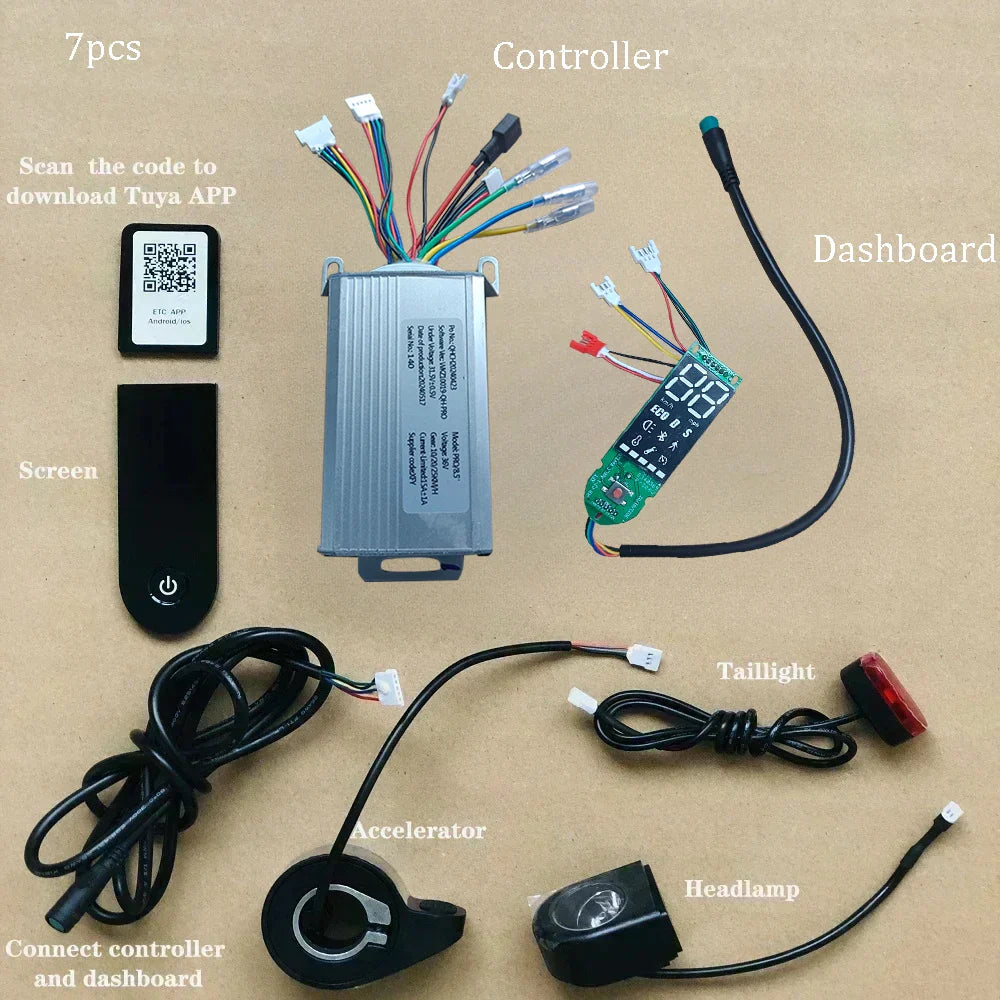 350W 36V 15A Scooter Controller Motherboard with Bluetooth & Tuya Smart – Compatible with FOSTON X-Play DIGMA, 8.5 Inch, Max Speed 30 Km/h