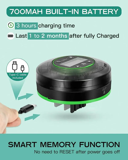 Automatic Fish Feeder for Aquarium – Rechargeable Food Dispenser with Timer, LCD Display & USB Cable