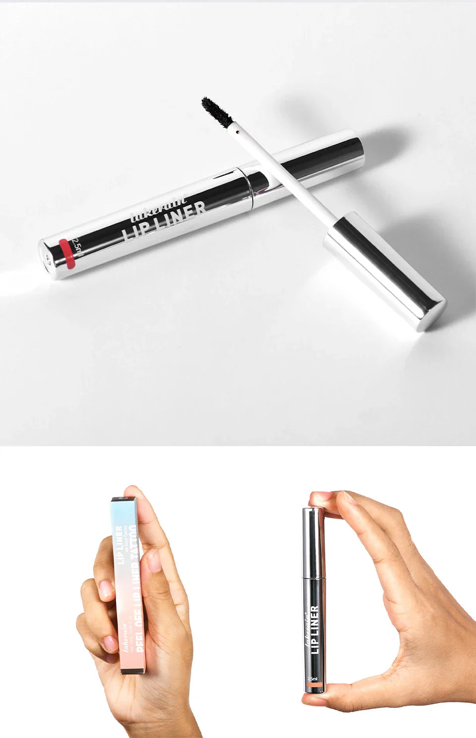 Waterproof Peel-Off Lip Liner & Tattoo Lip Gloss – Long-Lasting Matte Lip Tint & Brown Contour Lip Stain