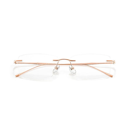 Ultra-Light Pure Titanium Rimless Glasses Frame – Anti-Blue Light Optical Frames for Men, Custom Prescription Eyeglasses