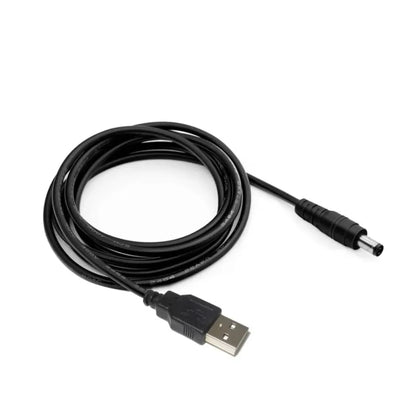 Universal USB to DC 5.5×2.1mm Power Cable – 5V Charging Cord with 8 Connector Tips for CCTV & TV Box