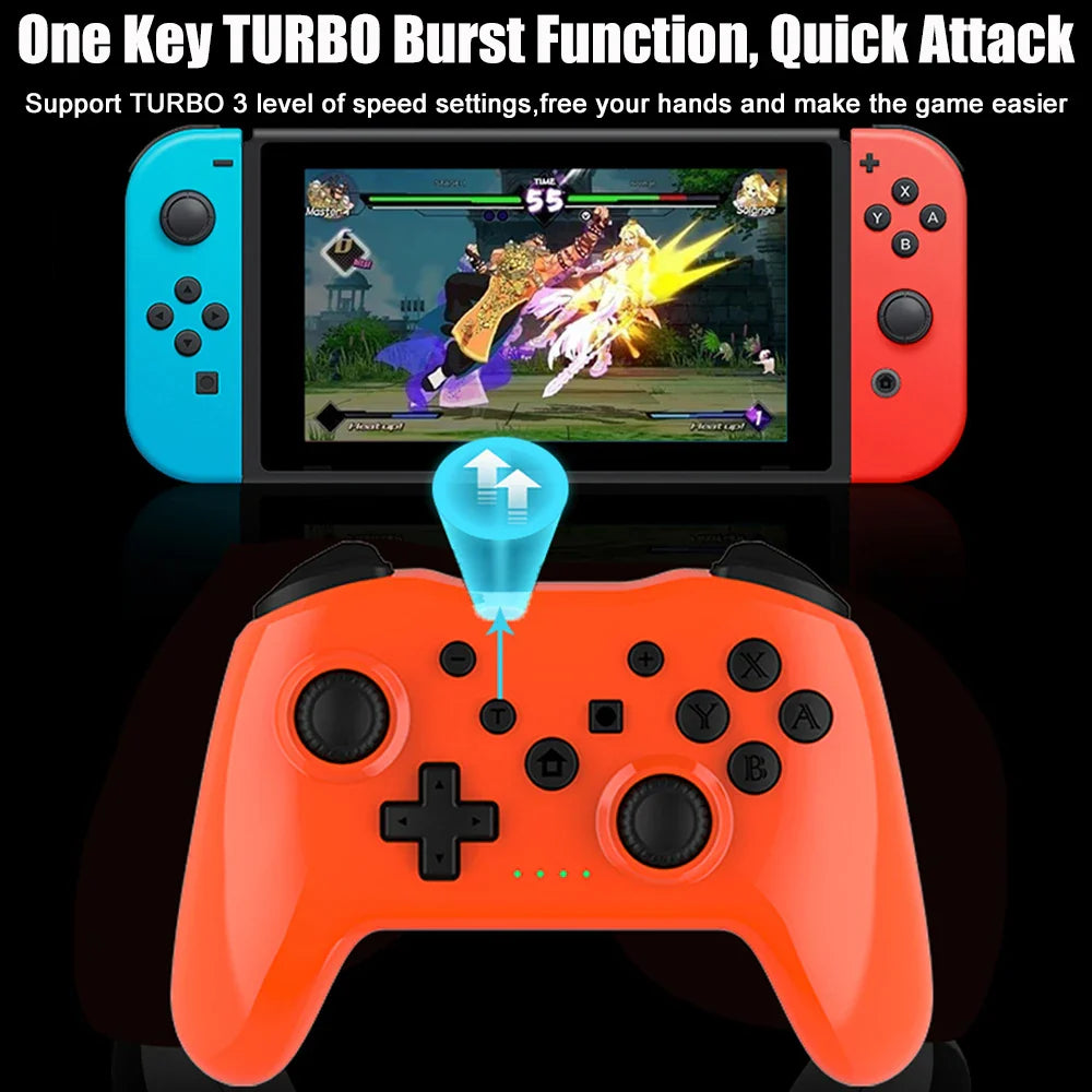 GAMINJA 360° Rocker Wireless Bluetooth Game Controller – Low Latency HD Vibration Gamepad for PC & Nintendo Switch Joystick