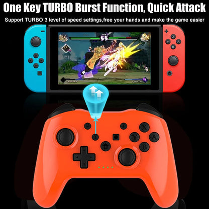 GAMINJA 360° Rocker Wireless Bluetooth Game Controller – Low Latency HD Vibration Gamepad for PC & Nintendo Switch Joystick