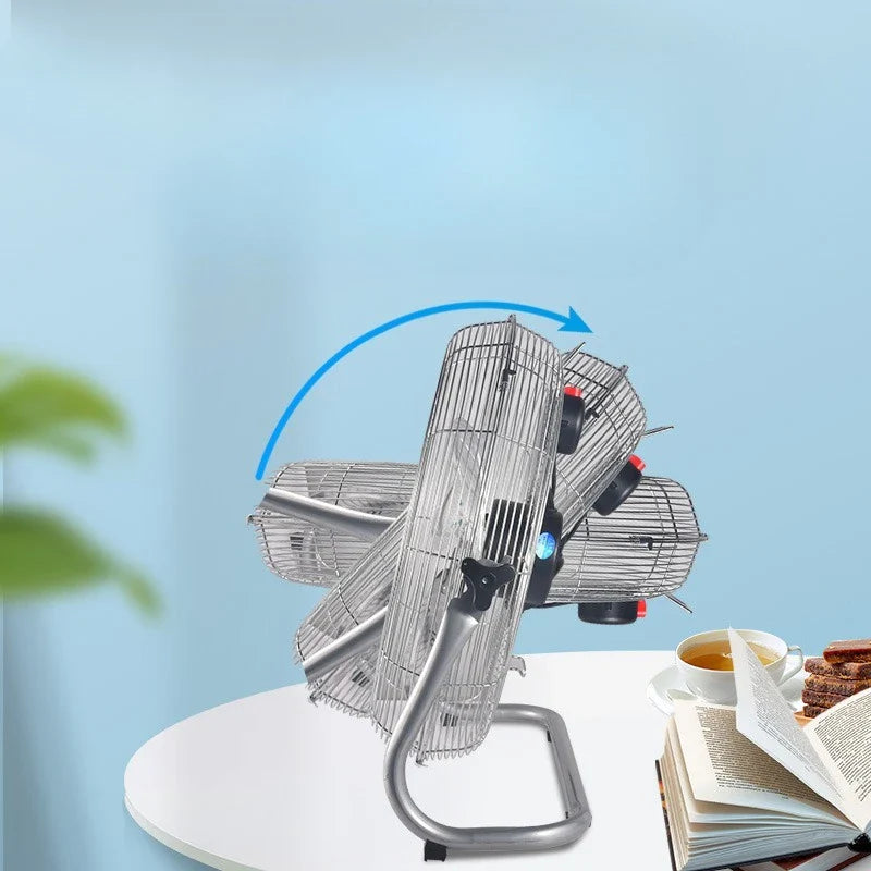 Industrial Floor Fan – 8-Speed 130° Oscillating Workshop Blower, Silent 45dB Turbo Motor with Overheat Protection