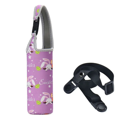 Insulated Water Bottle Carrier Bag - Adjustable Shoulder Strap Neoprene Bottle Cover Pouch for 550ml 750ml 1000ml 1500ml Bottles