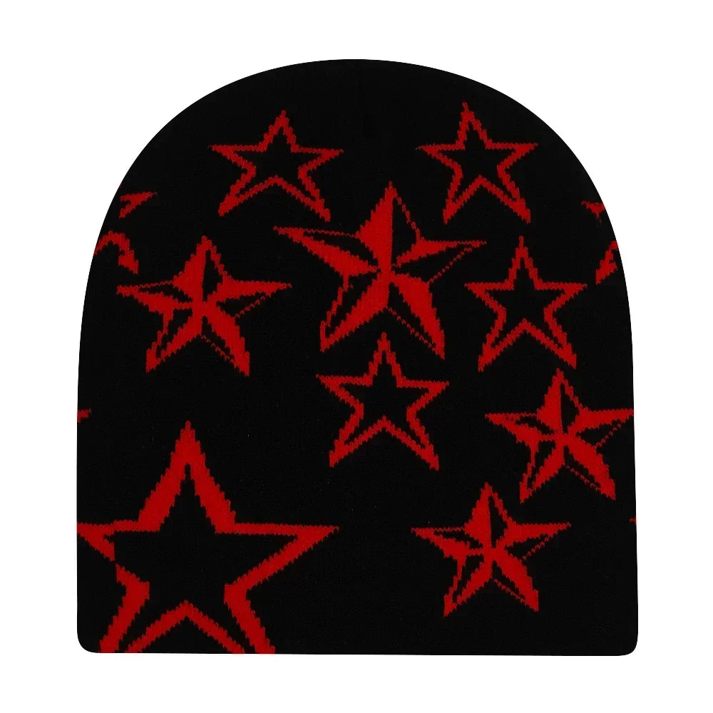 Y2K Letter Knitted Beanie Cap – Unisex Winter Autumn Warm Ski Skullcap, Hip Hop Streetwear Ear Cover Hat for Men & Women