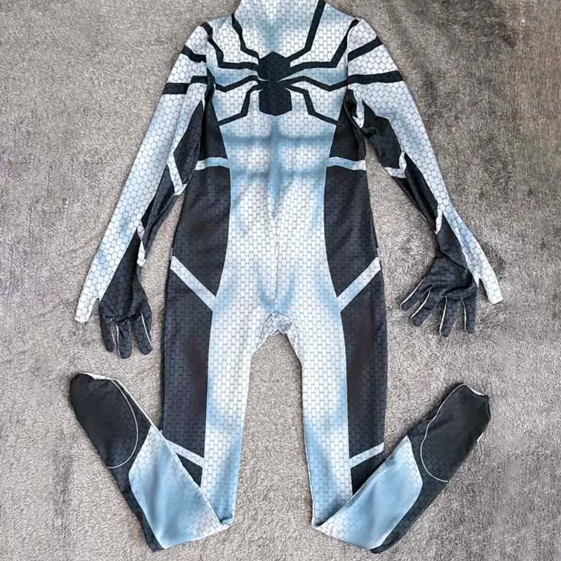 Anime Superhero Cosplay Spider-Man Bodysuit — Miles & Gwen Halloween Carnival Party Couple Costume