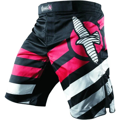 MMA Black Dragon Eagle Fight Shorts – Breathable Kickboxing Muay Thai Training Shorts, Lightweight Boxing Sports MMA Gear