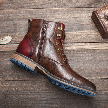 Men's Leather Ankle Boots – Brand Boot Size 7-13, Model #AL605