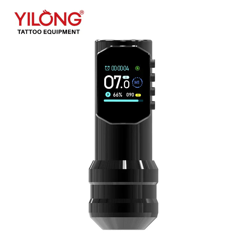 YILONG Wireless Tattoo Pen — Large Color Screen Digital Display | Permanent Makeup Tattoo Machine with 1500mAh Power Tattoo Gun