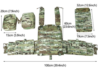ARTEX Tactical Vest – 1000D Nylon, Quick Release, 6094K with Triple Magazine Pouch for Hunting & Airsoft Combat