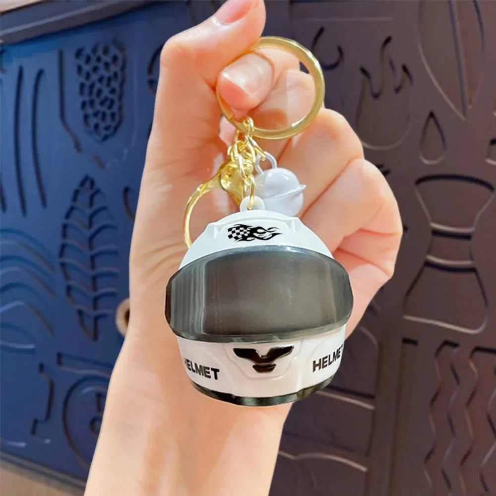 Cool Light-Up Helmet Keychain - Mini LED Night Light Pendant & Multifunctional Bag Charm