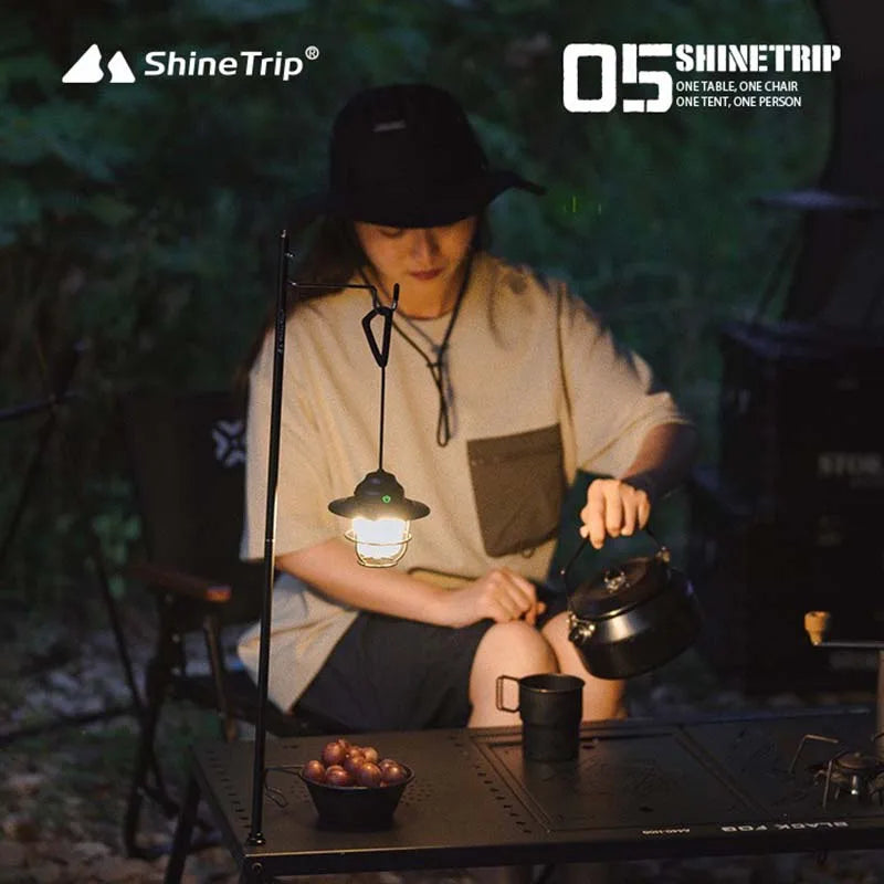 ShineTrip Outdoor Vintage Pendant Light - Portable Rechargeable Camping Ambient Light for Tents