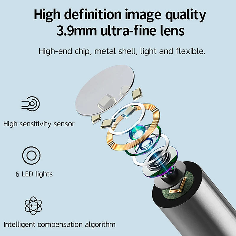 DDCAMERA 4.3" Digital Otoscope – 1080P Ear Scope with 6 LED Lights for Ear Wax Removal, Photo & Video Support