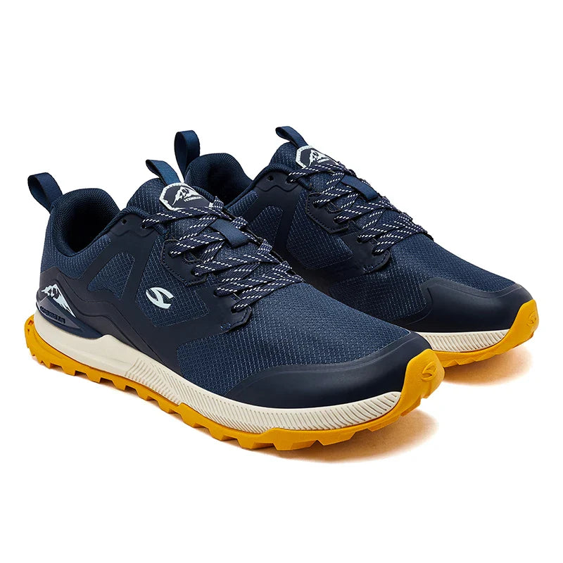 HOBIBEAR Unisex Hiking Sneakers – Lace-Up Outdoor Walking Shoes with Artificial Leather