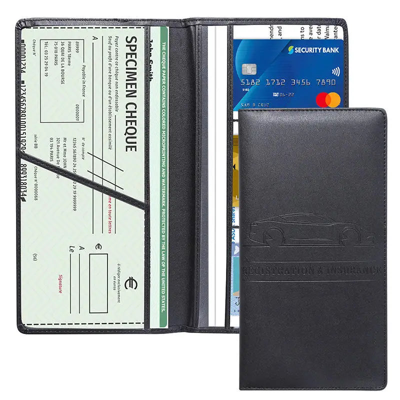 Car Document Holder — Registration & Insurance Organizer for Auto and Truck, Essential Driver Compartment Accessory