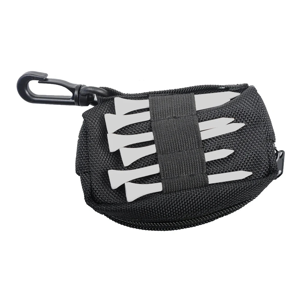 Waterproof Golf Ball Bag with Clip – Golf Tee Holder Pouch, Lightweight Fanny Pack Golf Ball Case, Golf Accessories