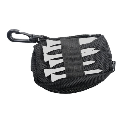 Waterproof Golf Ball Bag with Clip – Golf Tee Holder Pouch, Lightweight Fanny Pack Golf Ball Case, Golf Accessories