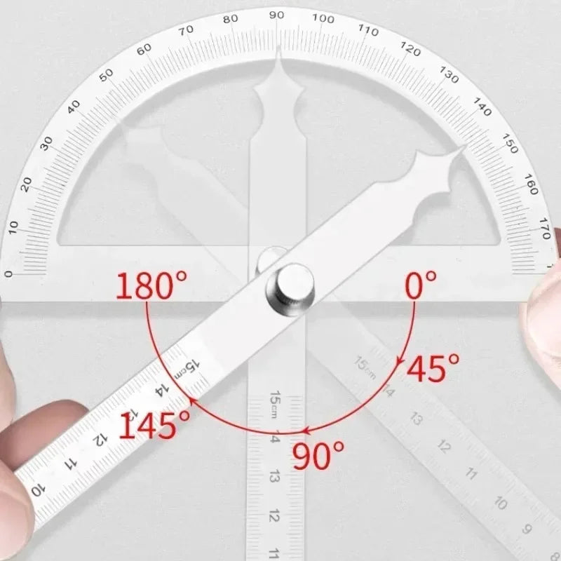 Goniometer Stainless Steel Protractor – Multi-Angle Measuring Ruler for Carpentry, Angle Meter & Finder Tool