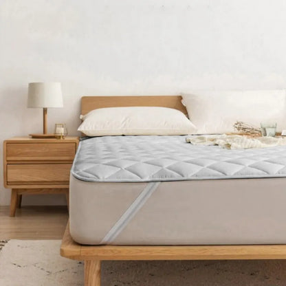 Ultrasonic Washable Mattress Protector — Elastic Band Bed Cover Pad for Full Protection