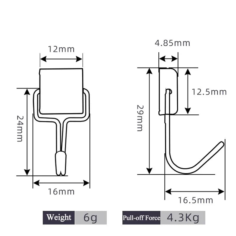 50PCS Strong Magnetic Hooks — Multi-Purpose Home, Kitchen & Bathroom Storage Hangers