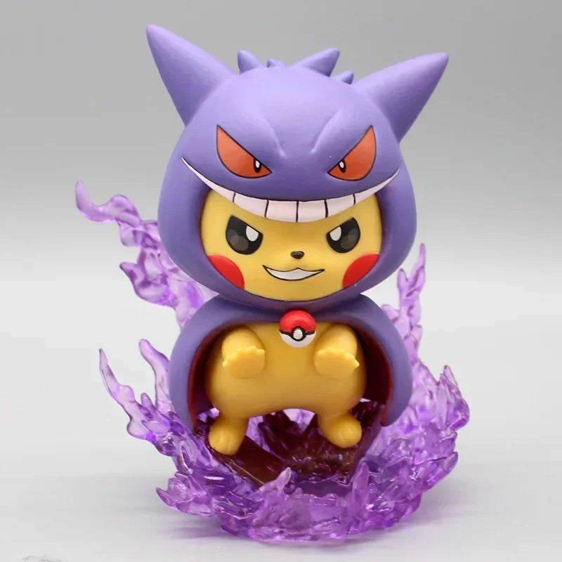 12cm Pokémon Figure Set – Pikachu, Gengar, Charizard Anime Collectible Statues for Fans