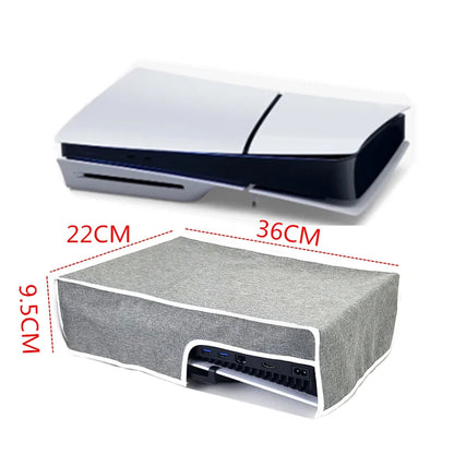 PS5 Slim Console Dust Cover – Waterproof Protective Sleeve for Vertical/Horizontal Use, Dust Proof Case for PlayStation 5 Slim