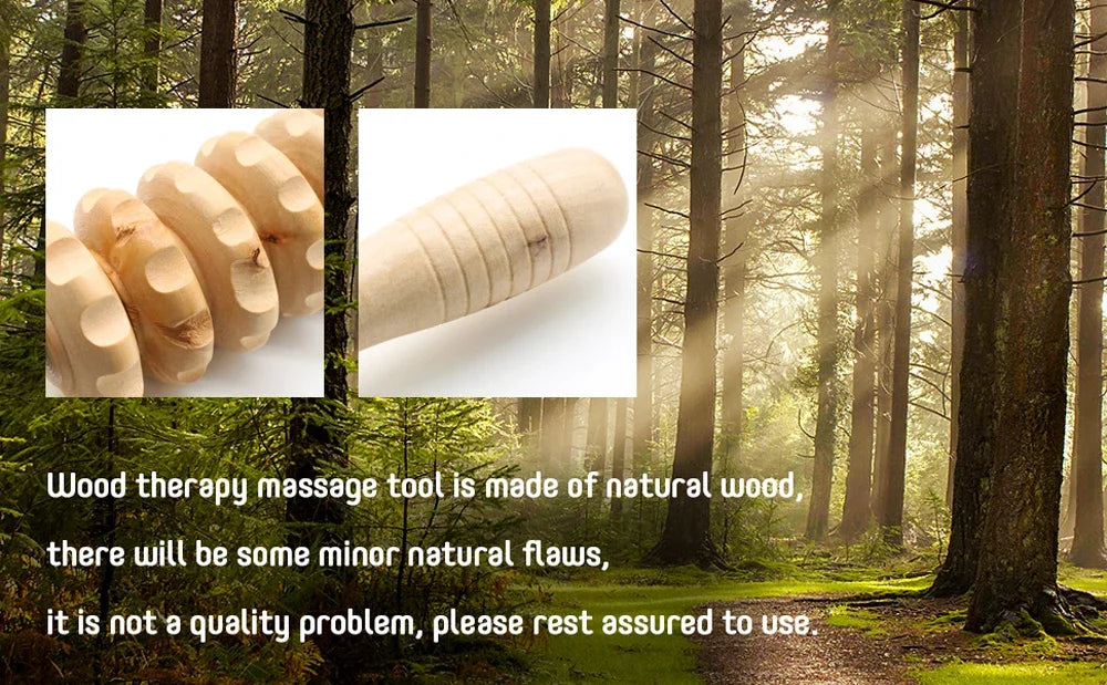Curved Wooden Cellulite Roller – Body Shaping Massage Tool for Stomach & Lymphatic Drainage Therapy