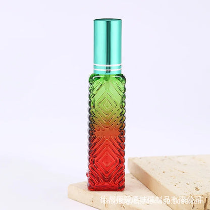 10ml Square Glass Perfume Bottle – Colorful Mini Refillable Spray Vial for Fragrance & Cosmetic Packaging