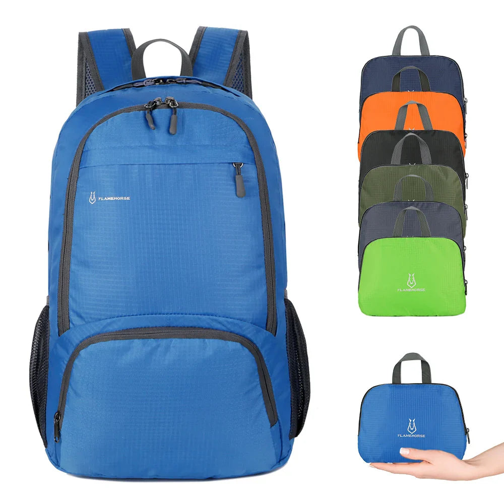 Lightweight Foldable Backpack - Waterproof Packable Daypack for Men & Women, Travel, Hiking, Outdoor Cycling & Camping Bag