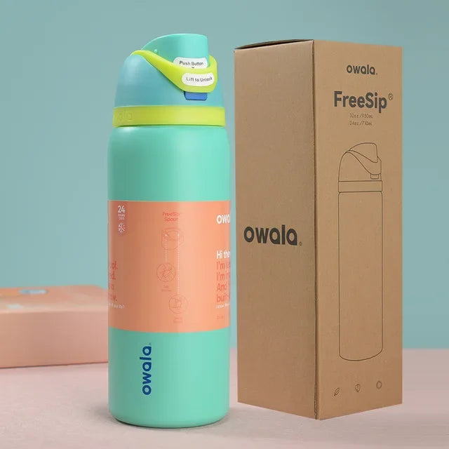 2024 New Owala Insulated Stainless Steel Water Bottle with Straw – BPA-Free Sports Bottle, 24oz/32oz, Great for Travel