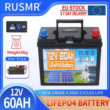 12V 120Ah LiFePO4 Battery Pack – Built-in BMS Lithium Iron Phosphate for Home Backup Power & Energy Storage Systems