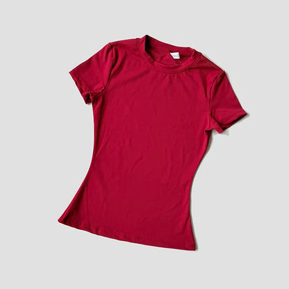 Women’s Seamless Yoga Top Short Sleeve Fitness T-Shirt – Gym, Running & Activewear Sports Shirt for Workout Comfort & Breathability
