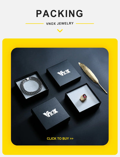 Vnox Custom Envelope Photo Necklace – Stainless Steel Personalized Pendant for Women & Girls