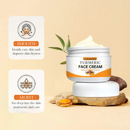 Turmeric Whitening Face Cream – Wrinkle Removal, Fine Line Lightening & Youthful, Bright, Moisturized Skin