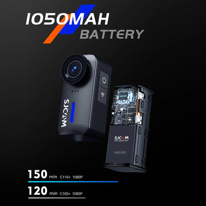 SJCAM C110+ 4K Action Camera – 30fps, 6-Axis GYRO, WiFi Remote, 1050mAh, Portable Sports DV for Helmet & Motorcycle