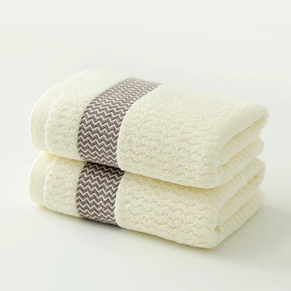 2pcs Thickened Cotton Face Towels — Soft, Quick-Dry, Highly Absorbent Towels