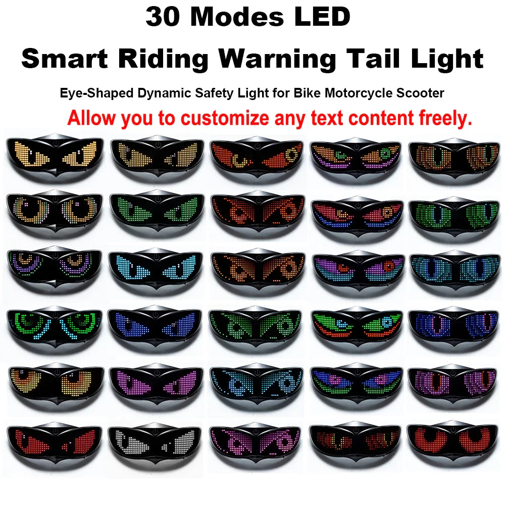 Smart LED Helmet Display Light Panel – Customizable Pattern Safety Light for Bicycle, Scooter & Skateboard (Helmet Not Included)