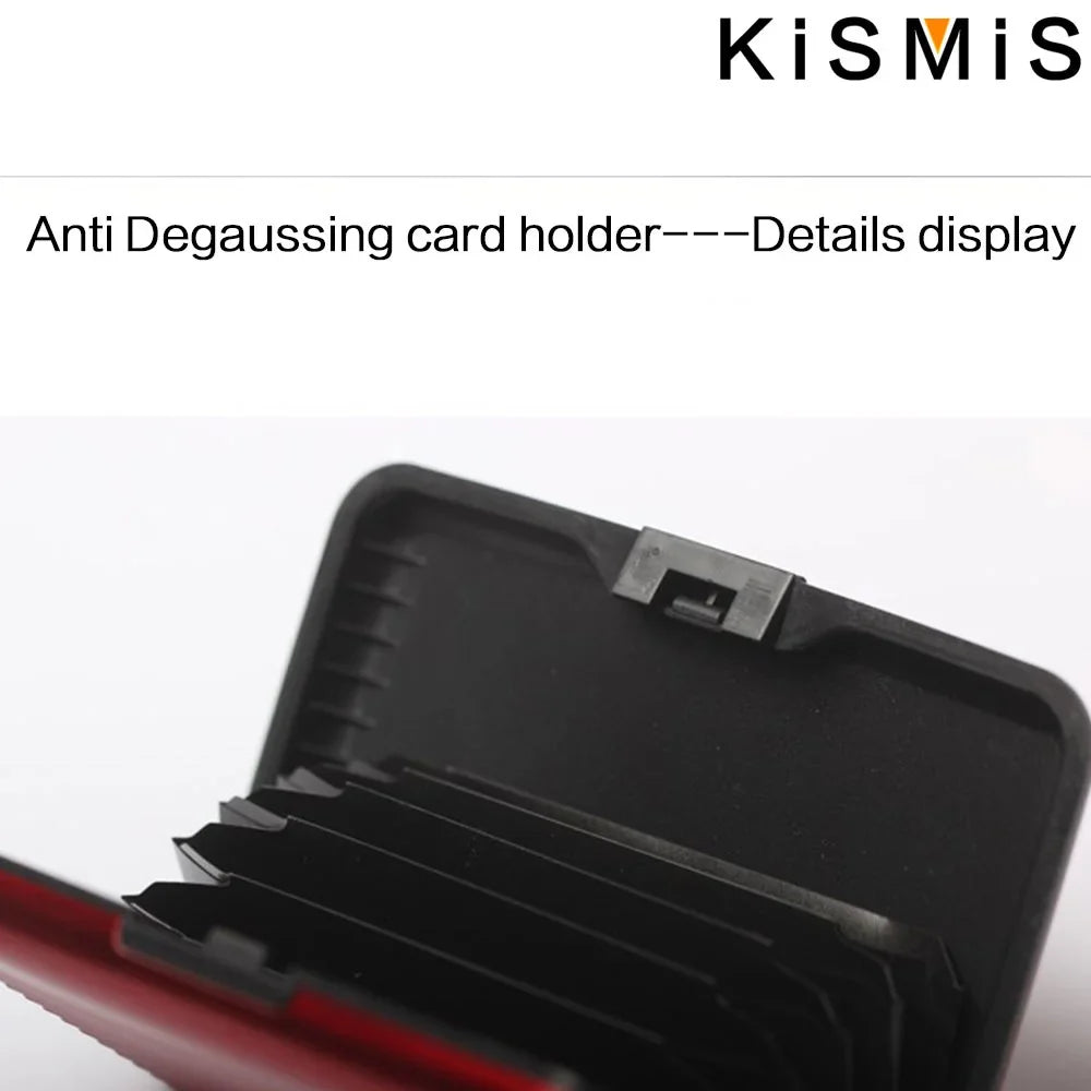 KISMIS RFID Metal Wallet – Business ID & Credit Card Protector for Men & Women, Card Holder with Package Box