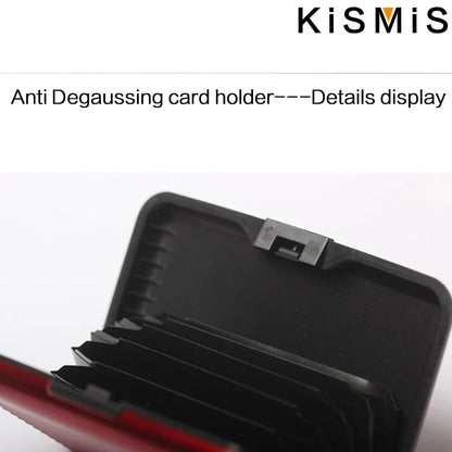 KISMIS RFID Metal Wallet – Business ID & Credit Card Protector for Men & Women, Card Holder with Package Box