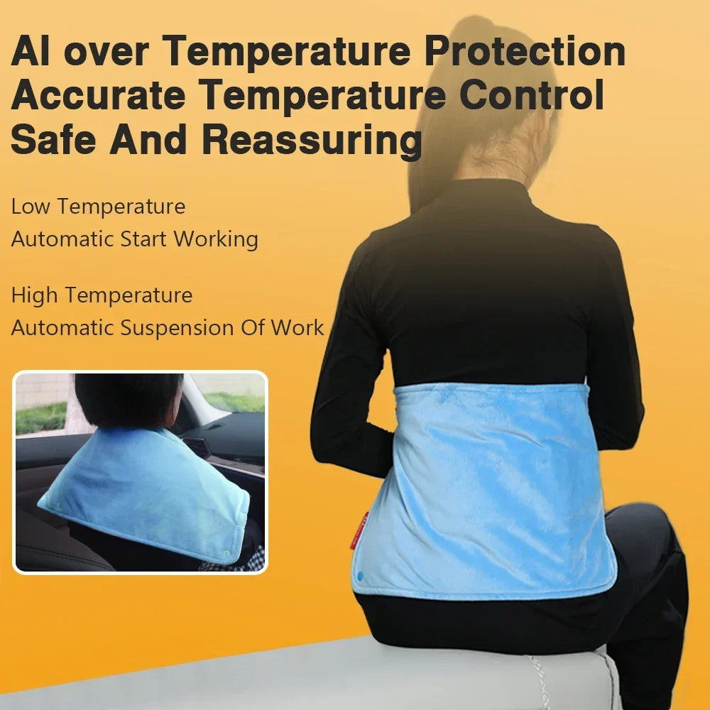 Graphene Electric Blanket & Heated Chair Cushion – USB Powered Insulation with 4-Speed Heating & Timer for Office & Car