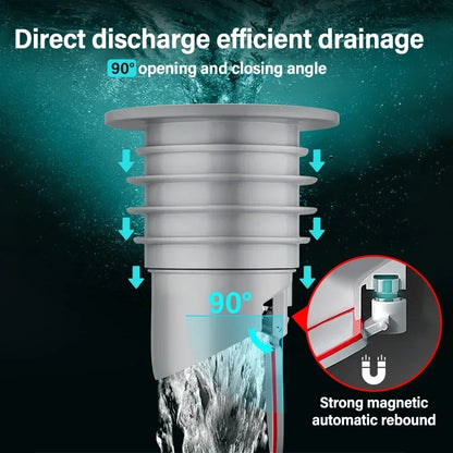 Silicone Drain Trap - Kitchen Sink and Bathtub Sewer Sealing Plug - Dish Drainer for Bathroom and Kitchen - Home Drainage Solution
