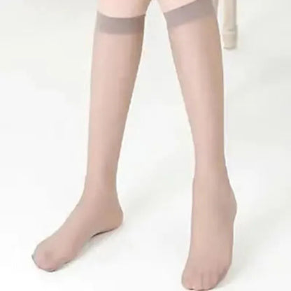 Women’s Ultra-Thin Nylon Knee-High Socks - 5 Pairs Sheer Stretch Stockings for Summer