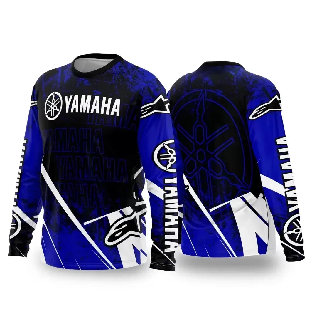 YAMAHA Motorcycle Riding Suit - Breathable Quick-Dry Long Sleeve Off-Road Racing Sportswear for Men & Women