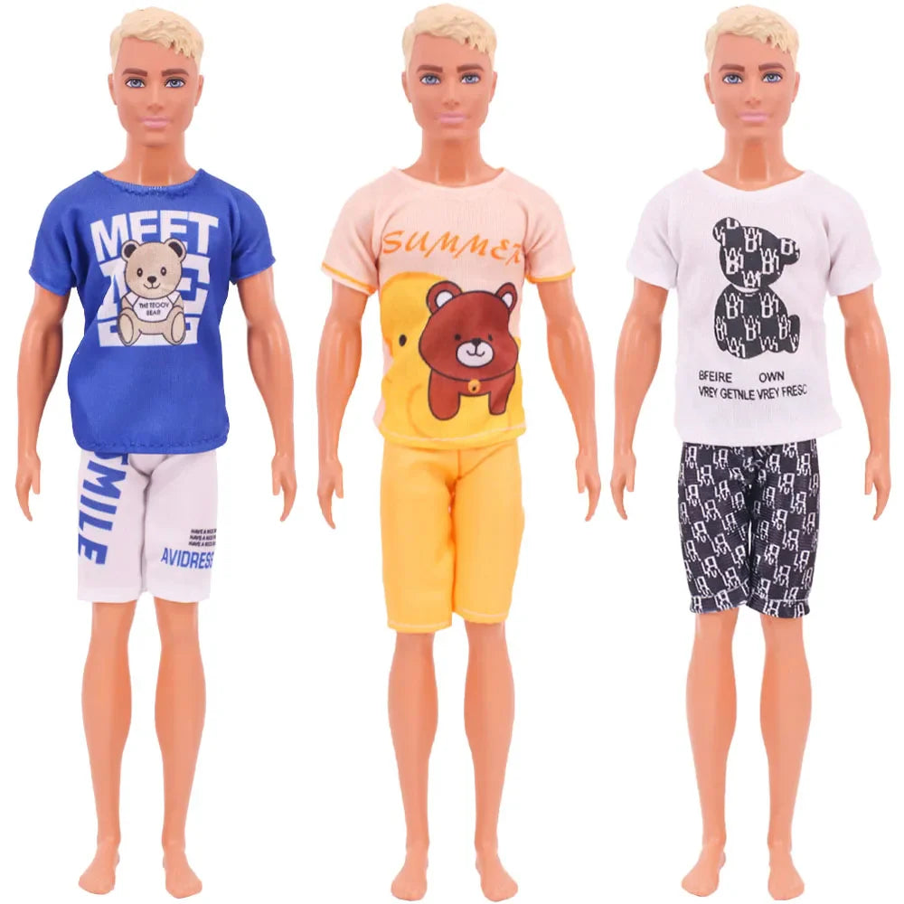 Ken Doll Accessories Set – Clothes, Shoes, Surfboard, Guitar, Violin & More for Kids Birthday Gift