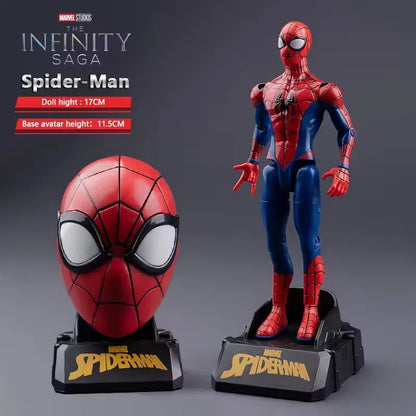 Marvel Iron Man Head Shaped Action Figure – Deformable Toy with Spider-Man Joints, Mobile Model Doll for Kids’ Educational Play