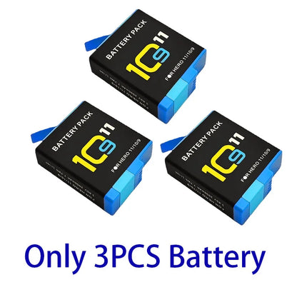 2000mAh Rechargeable Battery for GoPro Hero 11/10/9 — Li-ion Camera Battery Pack