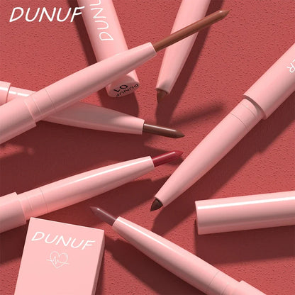 Matte Red Brown Lip Liner Pencil – Waterproof Slim Lip Contour Pen with Tapered Nib Long-Lasting Lip Stain